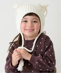 petit main | 猫耳リボンニットキャップ(ニットキャップ/ビーニー)