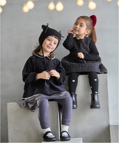 petit main（プティマイン）の「猫耳リボンニットキャップ（ニットキャップ/ビーニー・キッズ・アイボリー/ライトブルー/ブラック・50cm/52cm/54cm）」の13枚目の写真