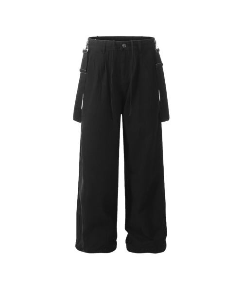 HOOK(フック)の「HOOK -select- 2WAYミリタリーサスペンダー付き ボリュームタックワークパンツ(カーゴパンツ・メンズ・ベージュ/グリーン/ブラック・XL/L/M/S)」の12枚目の写真