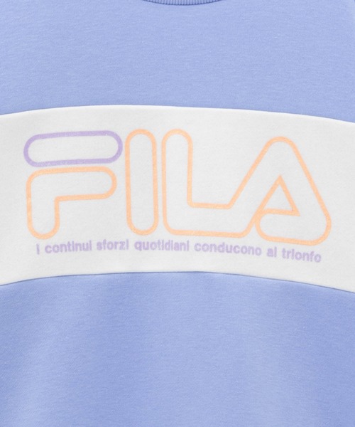 FILA(フィラ)の「FILA 裏起毛 切り替えトレーナー(スウェット・キッズ・サックスブルー/オートミール・120/130/140/150/160)」の6枚目の写真