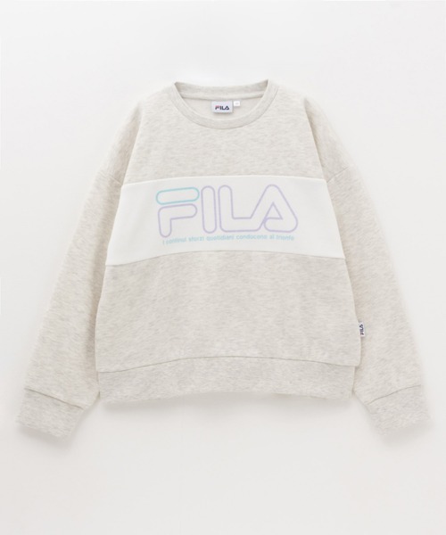 FILA(フィラ)の「FILA 裏起毛 切り替えトレーナー(スウェット・キッズ・サックスブルー/オートミール・120/130/140/150/160)」の9枚目の写真