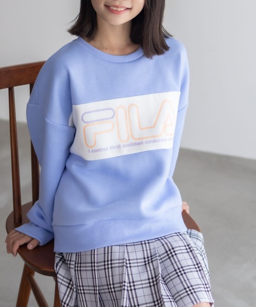 FILA(フィラ)の「FILA 裏起毛 切り替えトレーナー(スウェット・キッズ・サックスブルー/オートミール・120/130/140/150/160)」の15枚目の写真