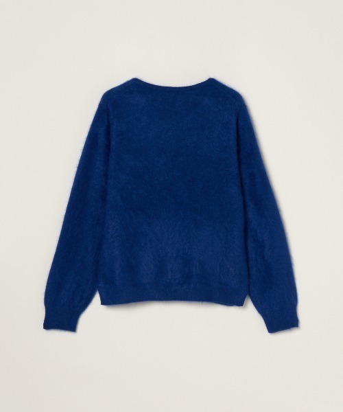 three dots（スリードッツ）の「ファーカシミヤVネックプルオーバー