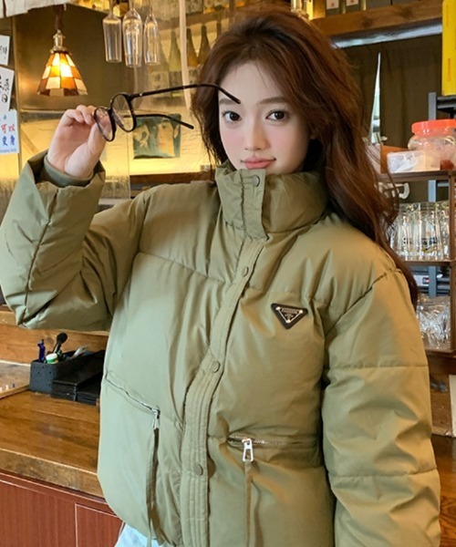 【セール】ワンポイント スタンドカラー エコダウンジャケット（ダウンジャケット/コート）｜Ritzy（リッツィー）