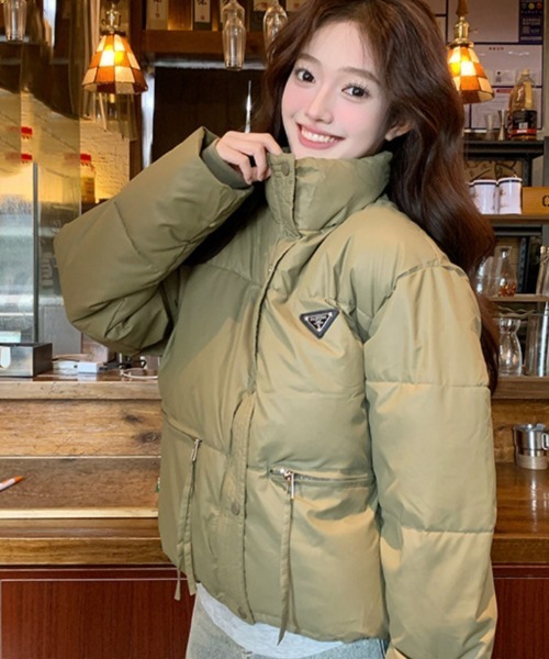 【セール】ワンポイント スタンドカラー エコダウンジャケット（ダウンジャケット/コート）｜Ritzy（リッツィー）