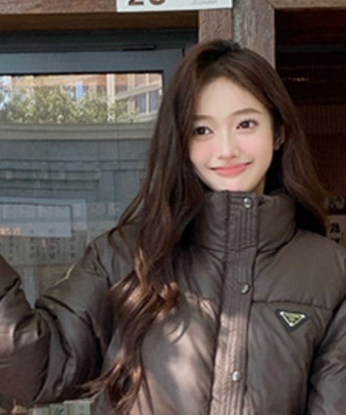 【セール】ワンポイント スタンドカラー エコダウンジャケット（ダウンジャケット/コート）｜Ritzy（リッツィー）