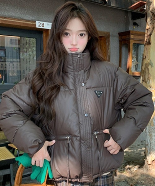 【セール】ワンポイント スタンドカラー エコダウンジャケット（ダウンジャケット/コート）｜Ritzy（リッツィー）