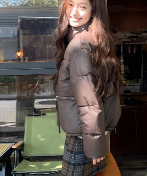 【セール】ワンポイント スタンドカラー エコダウンジャケット（ダウンジャケット/コート）｜Ritzy（リッツィー）