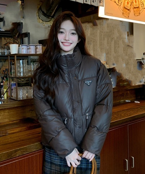 【セール】ワンポイント スタンドカラー エコダウンジャケット（ダウンジャケット/コート）｜Ritzy（リッツィー）