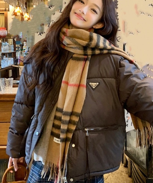 【セール】ワンポイント スタンドカラー エコダウンジャケット（ダウンジャケット/コート）｜Ritzy（リッツィー）