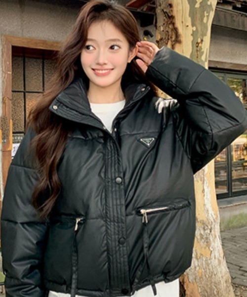 【セール】ワンポイント スタンドカラー エコダウンジャケット（ダウンジャケット/コート）｜Ritzy（リッツィー）