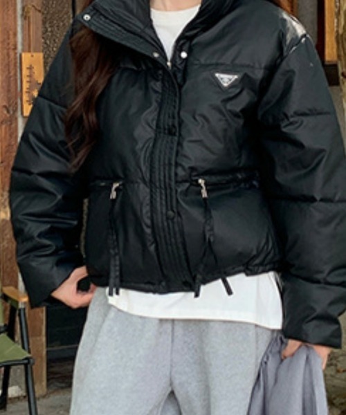 【セール】ワンポイント スタンドカラー エコダウンジャケット（ダウンジャケット/コート）｜Ritzy（リッツィー）