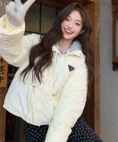 【セール】ワンポイント スタンドカラー エコダウンジャケット（ダウンジャケット/コート）｜Ritzy（リッツィー）