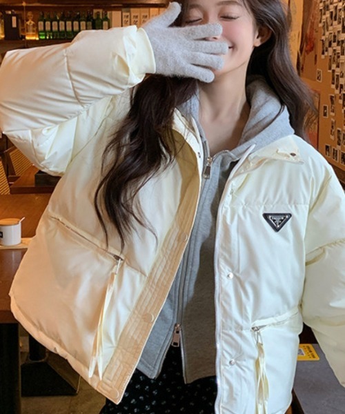 【セール】ワンポイント スタンドカラー エコダウンジャケット（ダウンジャケット/コート）｜Ritzy（リッツィー）