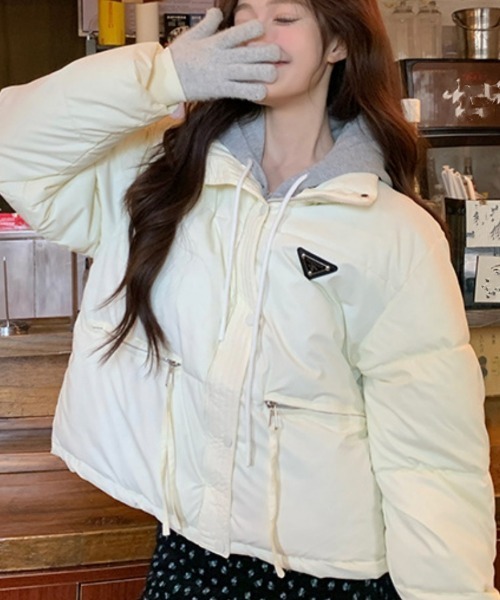 【セール】ワンポイント スタンドカラー エコダウンジャケット（ダウンジャケット/コート）｜Ritzy（リッツィー）