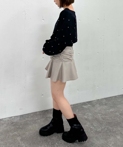 archives（アルシーヴ）の「ギャザーフレアミニスカート（スカート・レディース・ブラック/グレー/モカ・MEDIUM）」の19枚目の写真