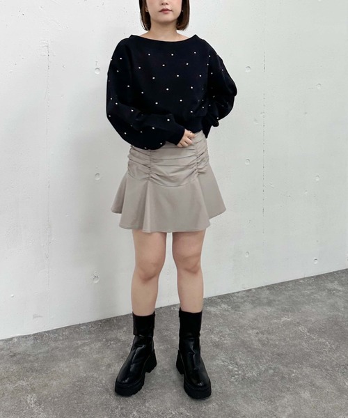 archives（アルシーヴ）の「ギャザーフレアミニスカート（スカート・レディース・ブラック/グレー/モカ・MEDIUM）」の21枚目の写真