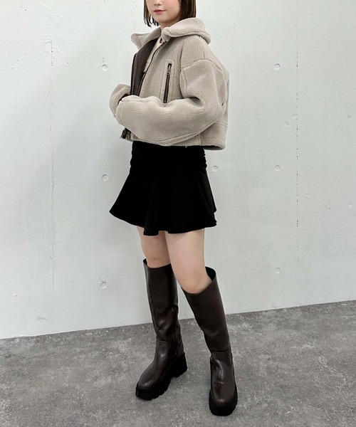 archives（アルシーヴ）の「ギャザーフレアミニスカート（スカート・レディース・ブラック/グレー/モカ・MEDIUM）」の13枚目の写真