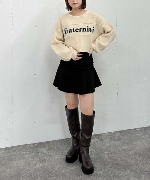 archives（アルシーヴ）の「ギャザーフレアミニスカート（スカート・レディース・ブラック/グレー/モカ・MEDIUM）」の9枚目の写真