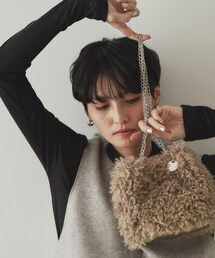 OPAQUE.CLIP | 【2WAY】ラム風フェイクファーミニショルダーバッグ(ショルダーバッグ)