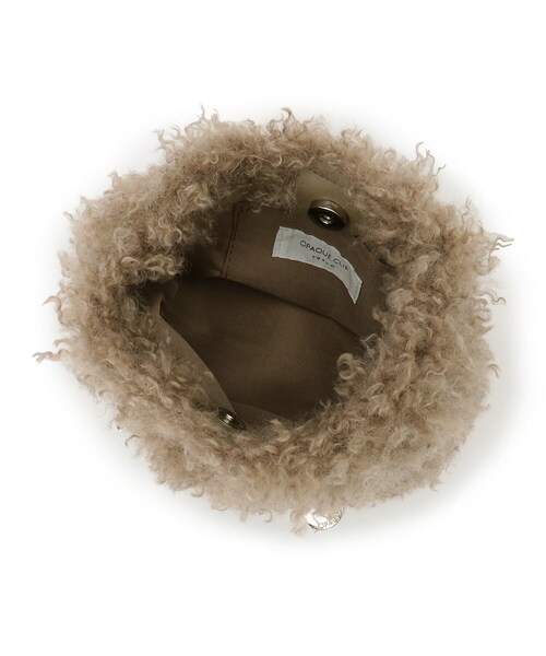 OPAQUE.CLIP（オペークドットクリップ）の「◆【2WAY】ラム風フェイクファーミニショルダーバッグ（ショルダーバッグ・レディース・ブラウン系/チャコールグレー/オフホワイト・00）」の19枚目の写真