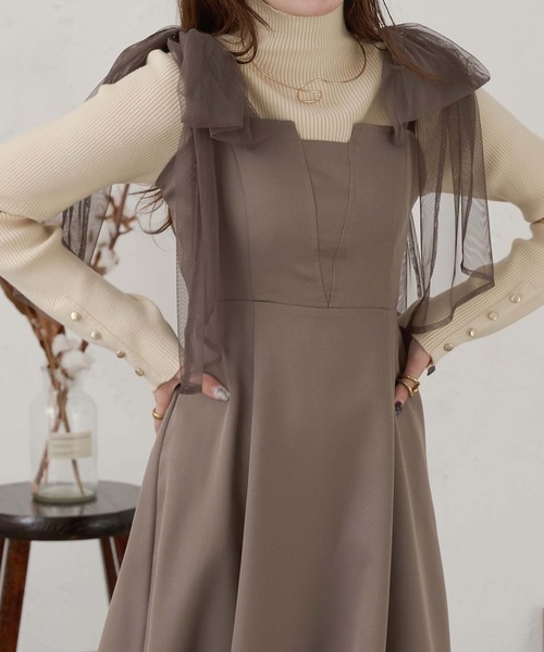 Ambre Neige(アンブルネージュ)の「ゴールドボタンハイネックリブニット/WEB/EC限定商品(ニット/セーター・レディース・グレー系その他/アイボリー/ホワイト系その他・FREE)」の15枚目の写真