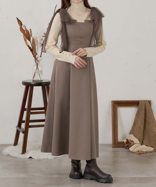 Ambre Neige(アンブルネージュ)の「ゴールドボタンハイネックリブニット/WEB/EC限定商品(ニット/セーター・レディース・グレー系その他/アイボリー/ホワイト系その他・FREE)」の20枚目の写真