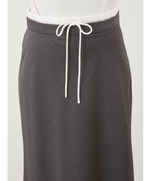 Mila Owen（ミラオーウェン）の「【WEB限定00サイズダブルウエストスーツナロースカート（スカート・レディース・ベージュ/グレー/ブラック・0/1/00）」の9枚目の写真