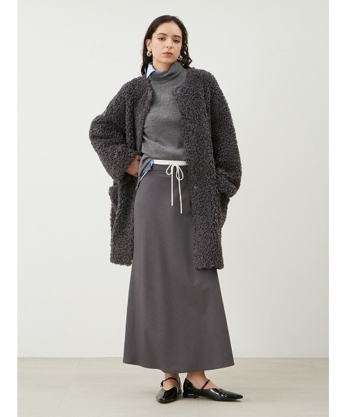 Mila Owen（ミラオーウェン）の「【WEB限定00サイズダブルウエストスーツナロースカート（スカート・レディース・ベージュ/グレー/ブラック・0/1/00）」の16枚目の写真