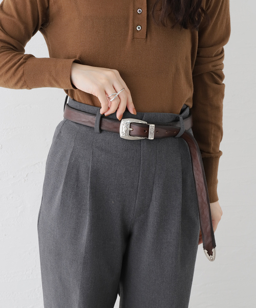 JOURNAL STANDARD（ジャーナルスタンダード）の「【ITALIAN BELTS/イタリアンベルツ】ウエスタンバックルベルト  948-25-4F（ベルト・レディース・ブラック/ブラウン・FREE）」の9枚目の写真