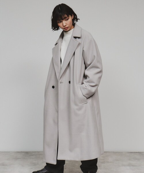 tk.TAKEO KIKUCHI（ティーケータケオキクチ）の「◆テックメルトンチェスターコート（チェスターコート・レディース・チャコールグレー/ブラック/ライトグレー/ブルー系その他・66）」の15枚目の写真