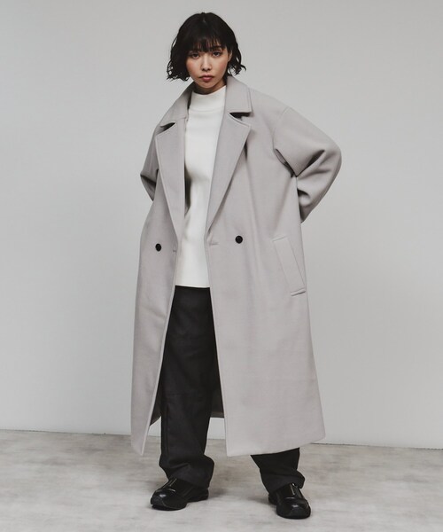 tk.TAKEO KIKUCHI（ティーケータケオキクチ）の「◆テックメルトンチェスターコート（チェスターコート・レディース・チャコールグレー/ブラック/ライトグレー/ブルー系その他・66）」の16枚目の写真