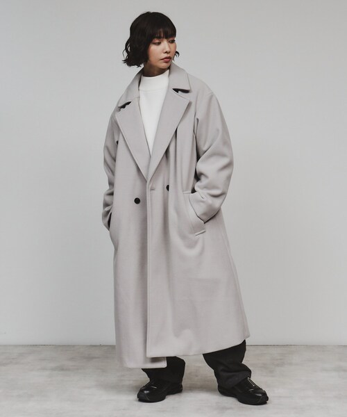 tk.TAKEO KIKUCHI（ティーケータケオキクチ）の「◆テックメルトンチェスターコート（チェスターコート・レディース・チャコールグレー/ブラック/ライトグレー/ブルー系その他・66）」の17枚目の写真