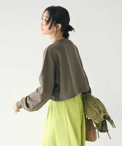 CRAFT STANDARD BOUTIQUE（クラフトスタンダードブティック）の「カレッジプリントショートプルオーバー（スウェット・レディース・ホワイト系その他/ネイビー/カーキ/杢グレー・FREE）」の8枚目の写真