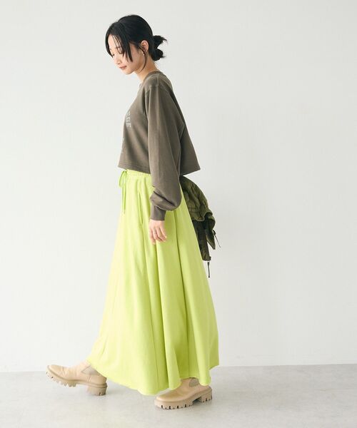 CRAFT STANDARD BOUTIQUE（クラフトスタンダードブティック）の「カレッジプリントショートプルオーバー（スウェット・レディース・ホワイト系その他/ネイビー/カーキ/杢グレー・FREE）」の13枚目の写真
