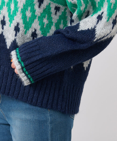 un dix cors(アンディコール)の「《WEB限定》起毛求心ジャガードニット(ニット/セーター・レディース・ブラウン/グリーン・FREE)」の16枚目の写真