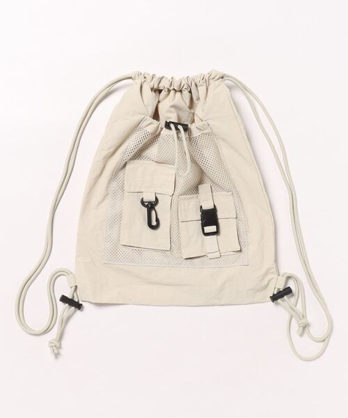 LAC-VERT（ラック・ヴェール）の「異素材ポケットナップサック（バックパック/リュック・レディース・ブラック/グレー/アイボリー・FREE）」の20枚目の写真