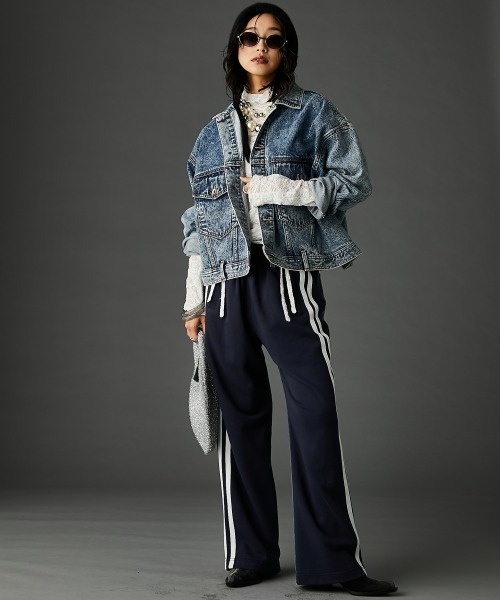 GEVS.(ジェイヴィス)の「レースドローストリングカットソープルオーバー <大きいサイズ有>GEVS.(Tシャツ/カットソー・レディース・ブラック/オフホワイト・M/L/LL/3L/4L/5L)」の6枚目の写真