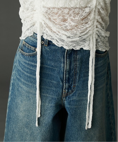 GEVS.(ジェイヴィス)の「レースドローストリングカットソープルオーバー <大きいサイズ有>GEVS.(Tシャツ/カットソー・レディース・ブラック/オフホワイト・M/L/LL/3L/4L/5L)」の15枚目の写真