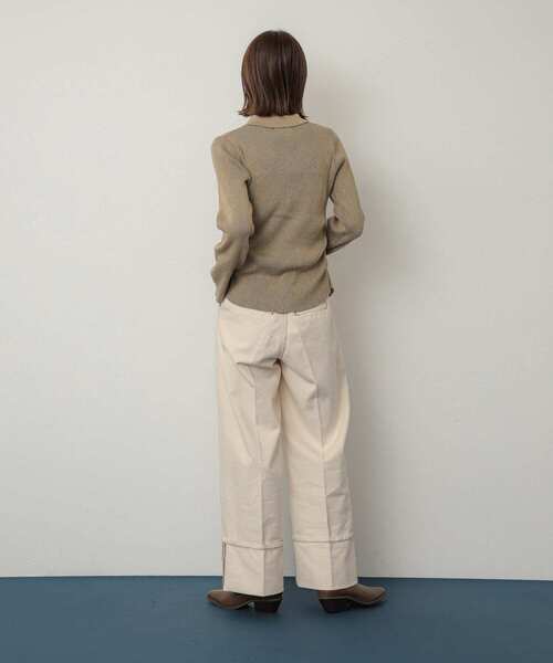 SENSE OF PLACE by URBAN RESEARCH（センスオブプレイスバイアーバンリサーチ）の「ハイショクステッチデニム（デニムパンツ・レディース・ブラック/アイボリー/ワンウォッシュ・SMALL/MEDIUM）」の8枚目の写真