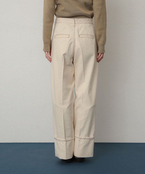 SENSE OF PLACE by URBAN RESEARCH（センスオブプレイスバイアーバンリサーチ）の「ハイショクステッチデニム（デニムパンツ・レディース・ブラック/アイボリー/ワンウォッシュ・SMALL/MEDIUM）」の19枚目の写真