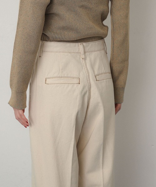 SENSE OF PLACE by URBAN RESEARCH（センスオブプレイスバイアーバンリサーチ）の「ハイショクステッチデニム（デニムパンツ・レディース・ブラック/アイボリー/ワンウォッシュ・SMALL/MEDIUM）」の21枚目の写真