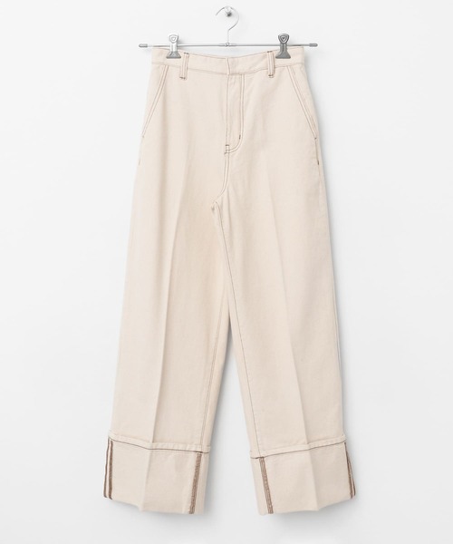 SENSE OF PLACE by URBAN RESEARCH（センスオブプレイスバイアーバンリサーチ）の「ハイショクステッチデニム（デニムパンツ・レディース・ブラック/アイボリー/ワンウォッシュ・SMALL/MEDIUM）」の22枚目の写真