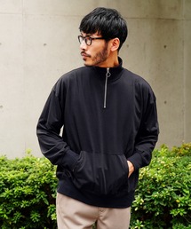 jiggys shop（ジギーズショップ）の「ミニ裏毛綿タッチ無地ハーフジップ スウェットトレーナー（スウェット・メンズ）」