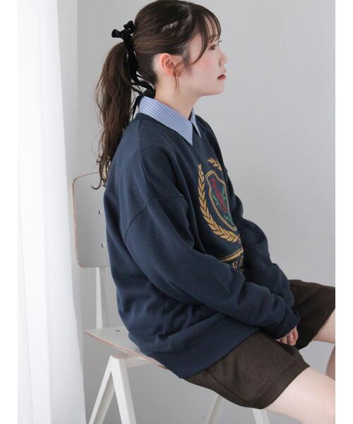 ehka sopo（エヘカソポ）の「無地/ストライプフレア袖オーバーシャツ（シャツ/ブラウス・レディース・ミント/ブルー/オフホワイト・F）」の13枚目の写真