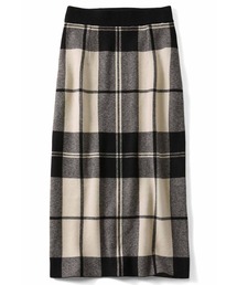 IEDIT | ＩＥＤＩＴ　ビッグチェック柄のＩラインニットスカート(スカート)