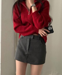 HALEY PESCA（ヘーリーペスカ）の「HALEY PESCA/ミニ丈　ストライプスカートパンツ（スカート）」