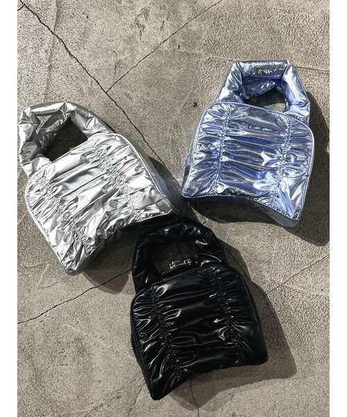 EMODA（エモダ）の「ナイロンエアリアルミニバッグ（ハンドバッグ・レディース・ブラック/ブルー/シルバー・FREE）」の4枚目の写真