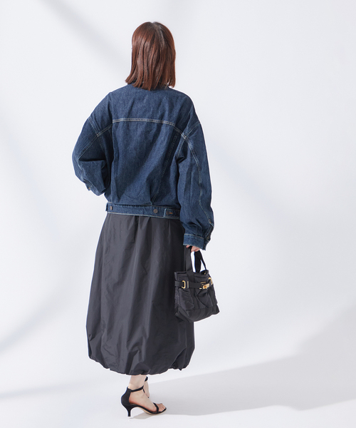 journal standard L'essage（ジャーナルスタンダードレサージュ）の「メモリータフタ バルーンスカート（スカート・レディース・ブラック/チョコ・36/38）」の5枚目の写真