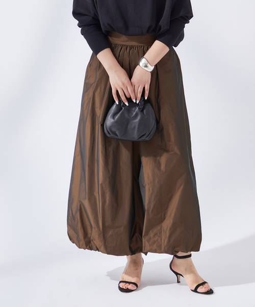 journal standard L'essage（ジャーナルスタンダードレサージュ）の「メモリータフタ バルーンスカート（スカート・レディース・ブラック/チョコ・36/38）」の17枚目の写真